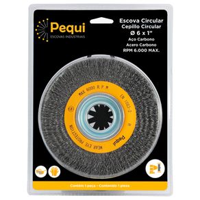 Escova-Circular-Ondulada-Pequi-6pol-x-1pol-Aco-Carbono-030-mm---Blister Escova-Circular-Ondulada-Pequi-6pol-x-1pol-Aco-Carbono-030-mm---Blister