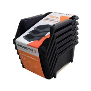 Kit-com-6-Gavetas-Presto-Nº3-Preta-Sistema-Encaixa Kit-com-6-Gavetas-Presto-Nº3-Preta-Sistema-Encaixa