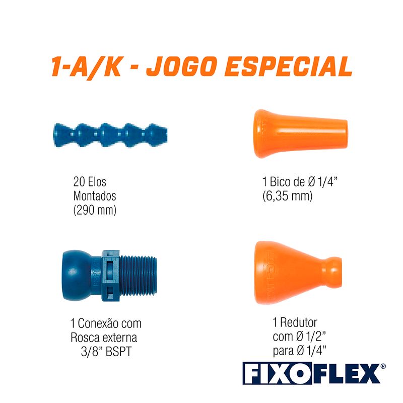 Jogo Elos de Tubo 1/4 Fixoflex Quimatic