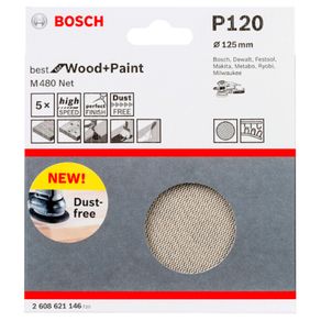 Disco-de-Lixa-Bosch-M480-Net-125-mm-GR120-Pacote-com-5-Unidades Disco-de-Lixa-Bosch-M480-Net-125-mm-GR120-Pacote-com-5-Unidades
