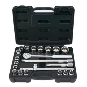 Jogo-de-Soquete-Stanley-Stmt81242-840-Encaixe-1-2-pol-8-mm-X-32-mm-com-22-Pecas Jogo-de-Soquete-Stanley-Stmt81242-840-Encaixe-1-2-pol-8-mm-X-32-mm-com-22-Pecas