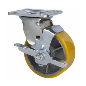 Rodizio-Giratorio-Poliuretano-Marcon-RM-114-com-Freio Rodizio-Giratorio-Poliuretano-Marcon-RM-114-com-Freio