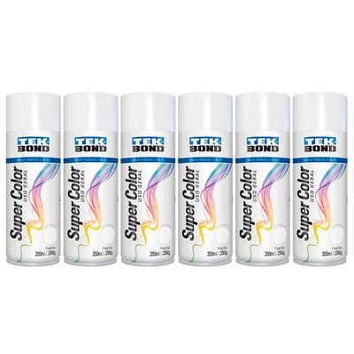 kit-6-tintas-spray-branco-brilhante-tekbond-super-color-350ml