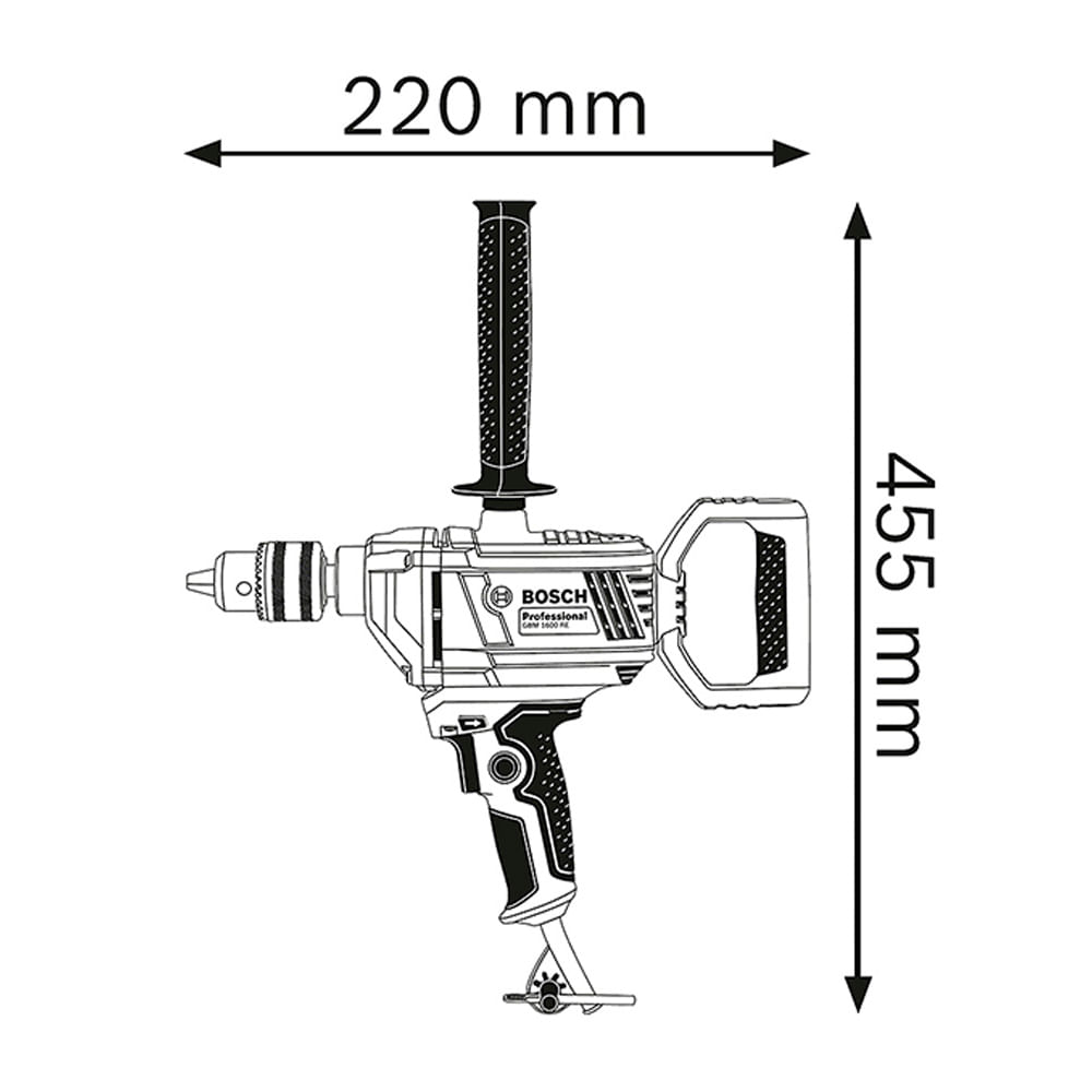 Furadeira Sem Impacto 5/8" Bosch GBM 1600 RE 850W - Lfmaquinaseferramentas