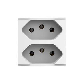modulo-tomada-2pt-duplex-10a-250v-atria-soprano-branco