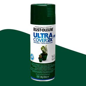 tinta-spray-multiuso-brilhante-ultra-cover-rust-oleum-verde-escuro-340g tinta-spray-multiuso-brilhante-ultra-cover-rust-oleum-verde-escuro-340g