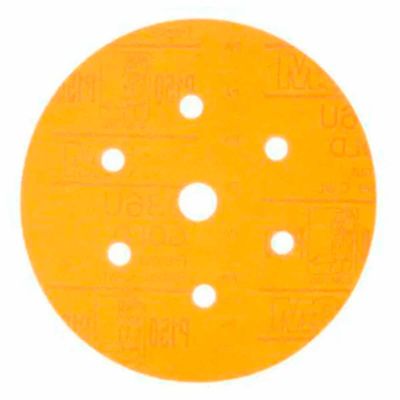 disco-de-lixa-hookit-6-216u-gold-com-furos-grao-320-3m